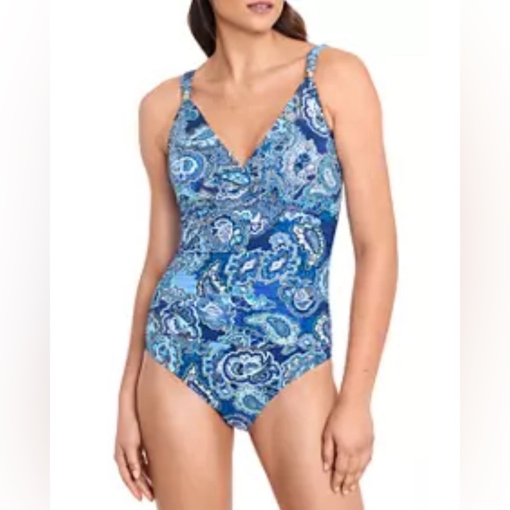 NWT Lauren Ralph Lauren Paisley Twist Swimsuit